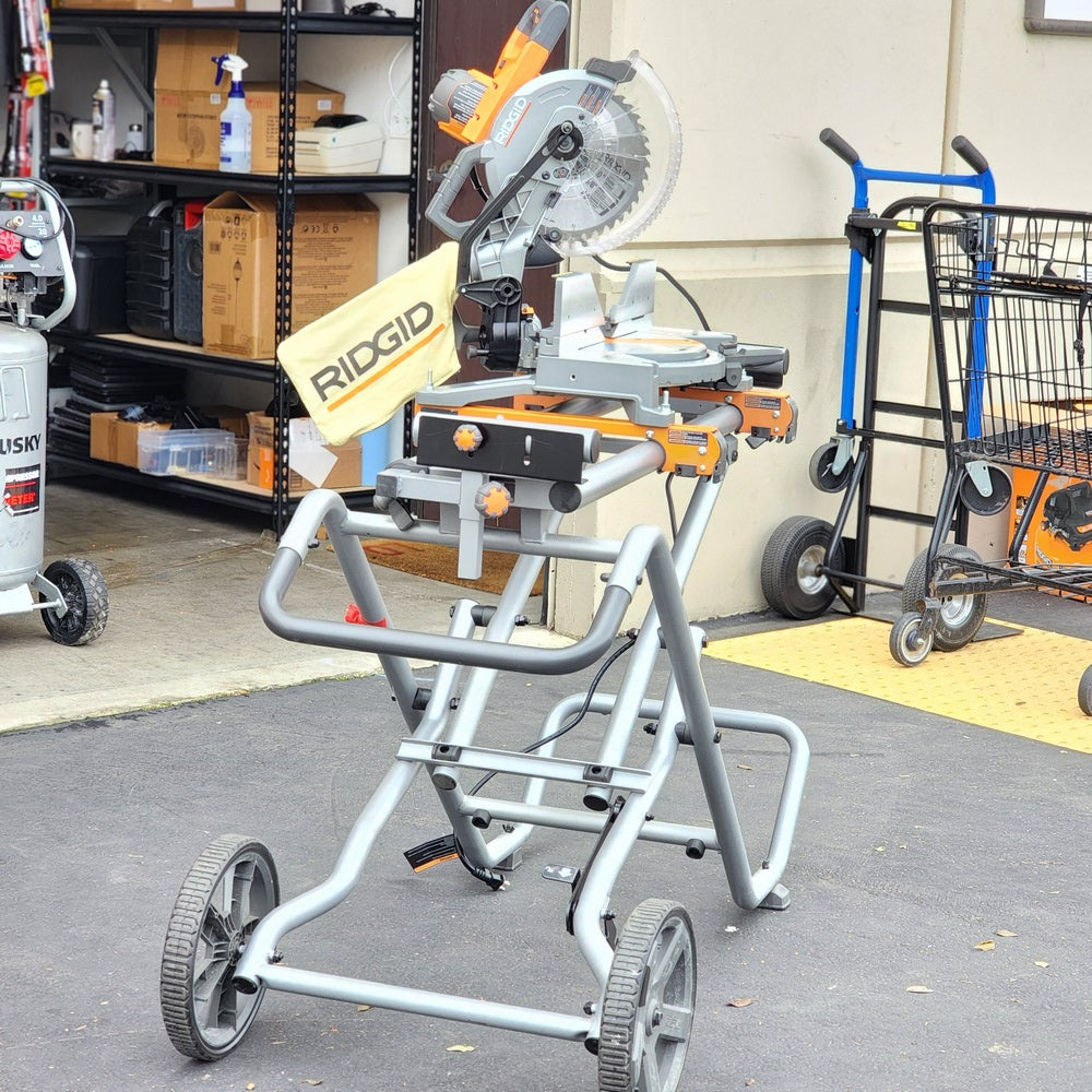 15 Amp 10 in. Corded Dual Bevel Miter Saw with LED Cut Line Indicator with Stand (R4113) 15 Amp 10 in. Corded Dual Bevel Miter Saw with LED Cut Line Indicator with Stand (R4113)